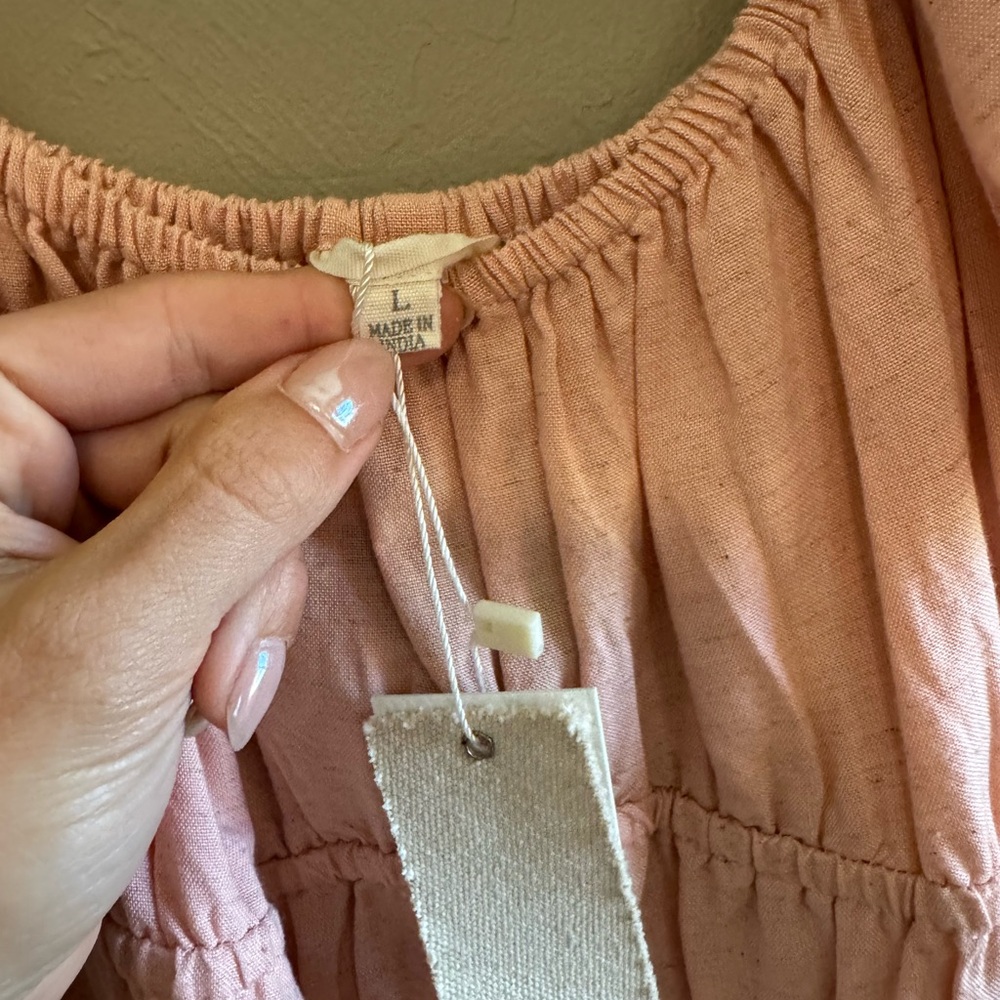 Peach / Light Coral midi dress - Picture 4 of 5